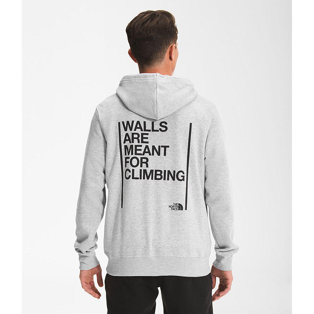 The North Face Walls Pullover Ανδρικα Φούτερ Hoodie - Ανοιχτο Γκρι (CJIU21857)